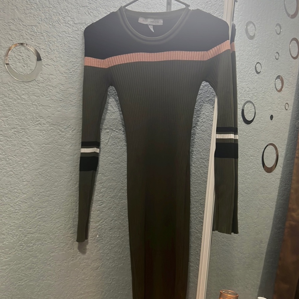 Long Knee Skin Sweater Dress